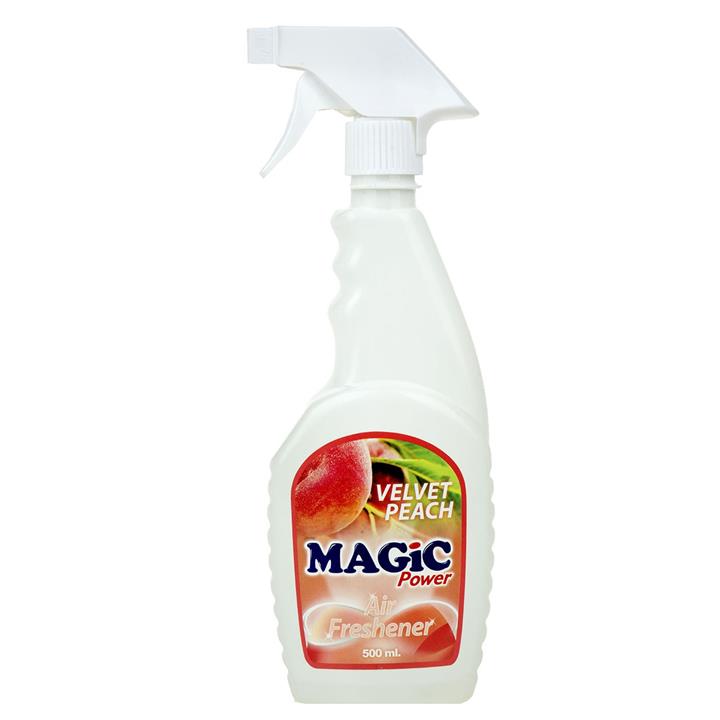 خوشبو کننده هوا مجیک پاور مدل Velvet Peach حجم 500 میلی لیتر Magic Power Velvet Peach Air Freshener 500ml